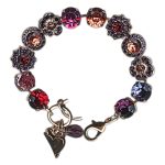 Bracelet by Mariana Woman Sophisticated Purple and Ruby Swarovski Crystals