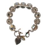 Bracelet by Mariana Woman Classy Silk Swarovski Crystals
