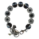 Bracelet by Mariana Woman Elegant Pearl Mineral and Jet Swarovski Crystals - Image 2