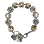 Bracelet by Mariana Woman Beautiful Pearl Mineral and Peach Swarovski Crystals - Image 3