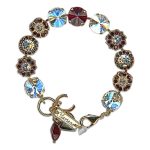Bracelet by Mariana Woman Stunning Garnet and Moonlight Swarovski Crystals