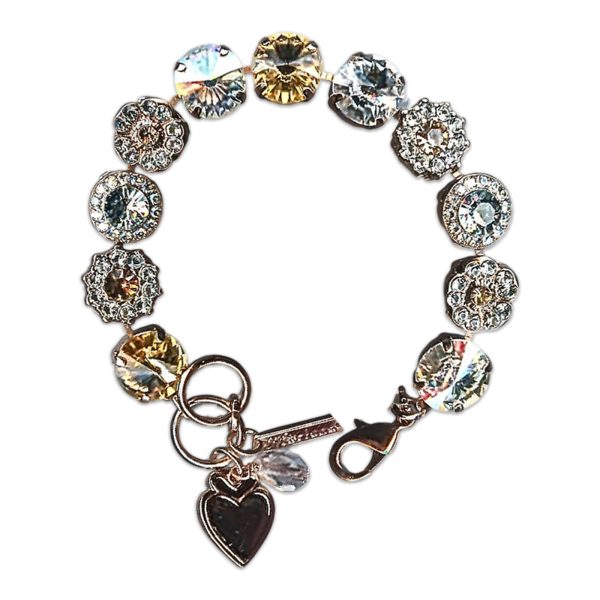 Bracelet by Mariana Woman Timeless Moonlight and Amber Swarovski Crystals