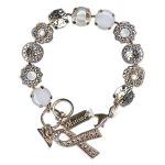 Bracelet by Mariana Woman Charming Clear and Opal Swarovski Crystals - Image 3