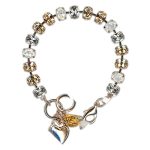 Bracelet by Mariana Woman Ethereal Golden and Clear Swarovski Crystals - Image 3