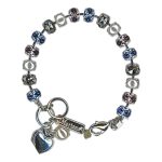 Bracelet by Mariana Woman Elegant Pearl and Sapphire Swarovski Crystals - Image 3
