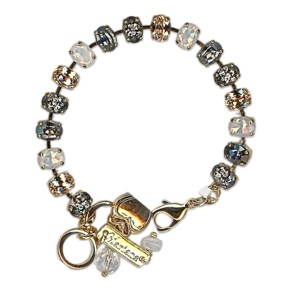 Bracelet by Mariana Woman Exquisite Black Diamond and Opal Swarovski Crystals