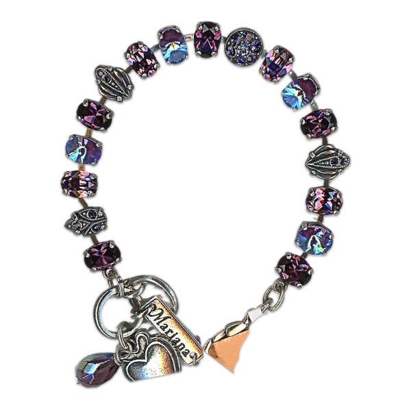 Bracelet by Mariana Woman Gorgeous Purple and Tanzanite Swarovski Crystals