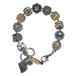 Bracelet by Mariana Woman Elegant Jasper Mineral and Black Diamond Swarovski Crystals - Image 2