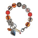 Bracelet by Mariana Woman Stunning Coral and Hyacinth Swarovski Crystals - Image 3