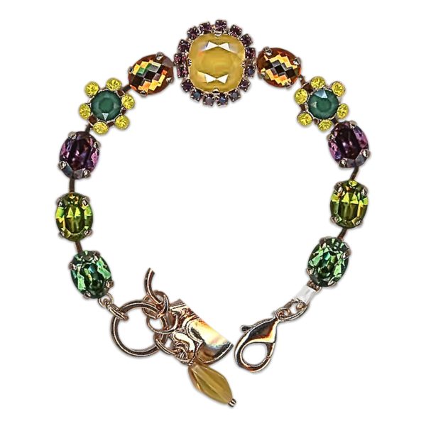 Bracelet by Mariana Woman Exquisite Yellow and Peridot Swarovski Crystals