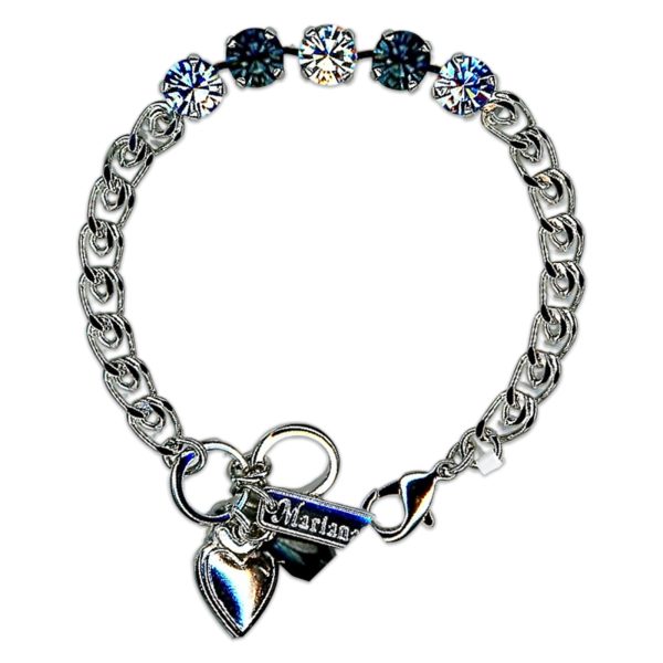 Bracelet by Mariana Woman Sleek Montana and Blue Swarovski Crystals