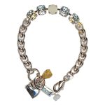 Bracelet by Mariana Woman Timeless Silk and Clear Swarovski Crystals - Image 3