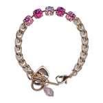 Bracelet by Mariana Woman Beautiful Fuchsia and Rose Swarovski Crystals - Image 3