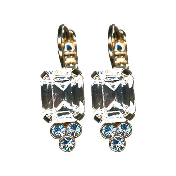 Earrings By Mariana Woman Sparkling Crystal and Aquamarine Swarovski Crystals