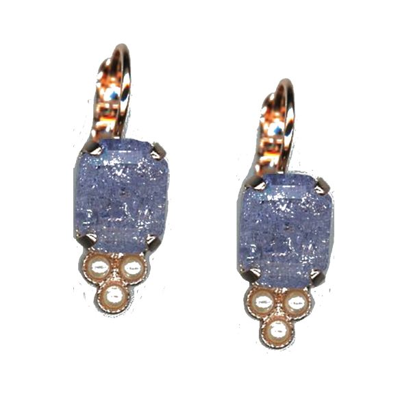 Earrings By Mariana Woman Delicate Pearl and Crystals: Lavender Swarovski Crystals