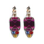 Earrings By Mariana Woman Contemporary Topaz and Turq Swarovski Crystals - Image 2