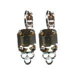Earrings By Mariana Woman Delicate Opal and Chocolate Brown Swarovski Crystals