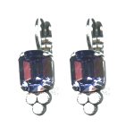 Earrings By Mariana Woman Vibrant Shades of Purple and Shell Swarovski Crystals - Image 2