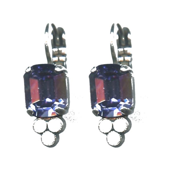 Earrings By Mariana Woman Vibrant Shades of Purple and Shell Swarovski Crystals