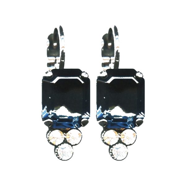 Earrings By Mariana Woman Refined Opal and Montana Blue Swarovski Crystals