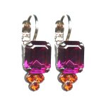 Earrings By Mariana Woman Sophisticated Purple and Orange and Pink Swarovski Crystals