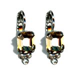 Earrings By Mariana Woman Distinctive Topaz and Crystals: Golden Shadow Swarovski Crystals