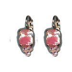 Earrings By Mariana Woman Graceful Pearl and Light Rose Swarovski Crystals