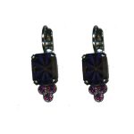 Earrings By Mariana Woman Striking Opal and Amethyst Swarovski Crystals