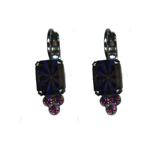 Earrings By Mariana Woman Striking Opal and Amethyst Swarovski Crystals