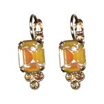 Earrings By Mariana Woman Romantic Topaz and Aurum Swarovski Crystals - Image 2