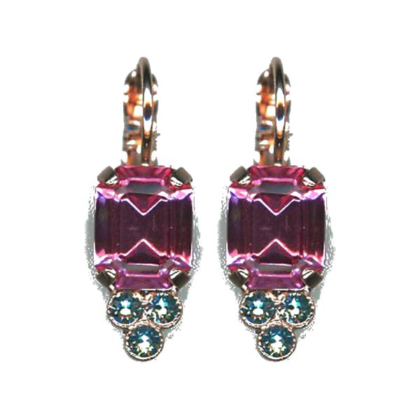 Earrings By Mariana Woman Fashionable Opal and Rose Swarovski Crystals