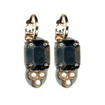 Earrings By Mariana Woman Distinctive Hematite and Jet Swarovski Crystals - Image 2