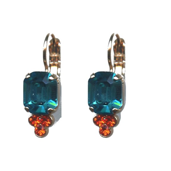 Earrings By Mariana Woman Luxurious Orange and Plum Purple Swarovski Crystals