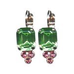 Earrings By Mariana Woman Graceful Peridot and Light Rose Swarovski Crystals - Image 2