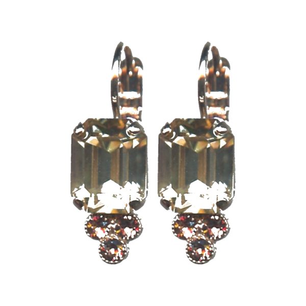 Earrings By Mariana Woman Luxurious Opal and Light Burgundy Swarovski Crystals