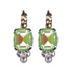 Earrings By Mariana Woman Sparkling Opal and Peridot Swarovski Crystals