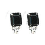 Earrings By Mariana Woman Eye-Catching Jet and Black Diamond Swarovski Crystals - Image 2