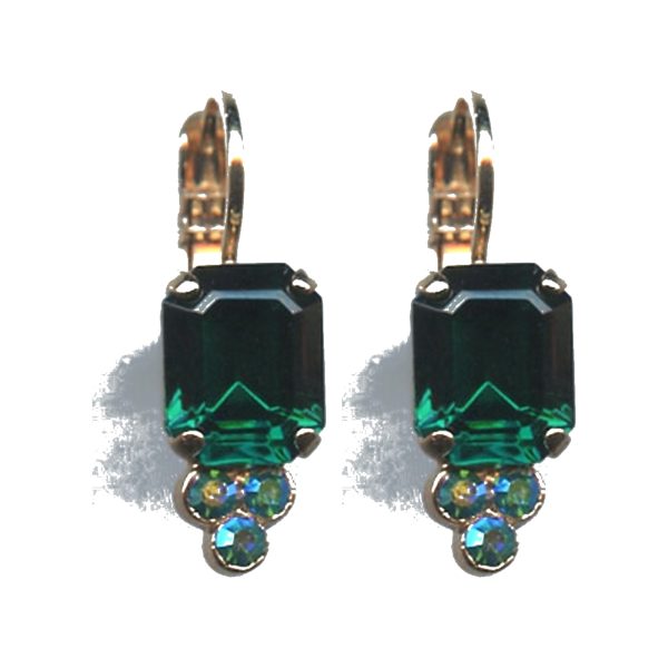 Earrings By Mariana Woman Delicate Emerald Swarovski Crystals