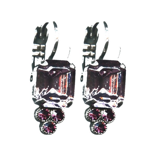 Earrings By Mariana Woman Exquisite Amethyst Swarovski Crystals