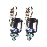 Earrings By Mariana Woman Modern Opal and Crystals: Tanzanite Swarovski Crystals - Image 2