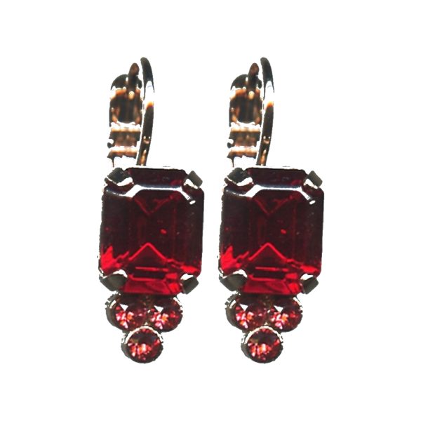 Earrings By Mariana Woman Captivating Red and Fuchsia Swarovski Crystals