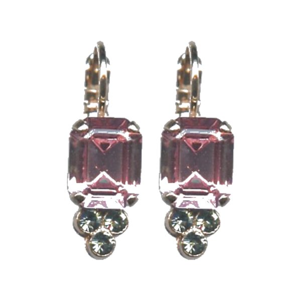 Earrings By Mariana Woman Elegant Lt.Rose and Indian Sapphir Swarovski Crystals