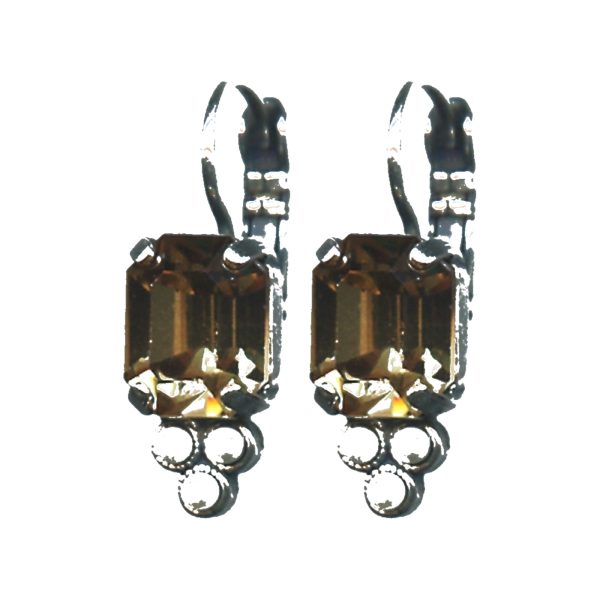 Earrings By Mariana Woman Distinctive Pearl and Blue Swarovski Crystals