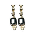 Earrings By Mariana Woman Stylish Pearl and Jet Swarovski Crystals - Image 2