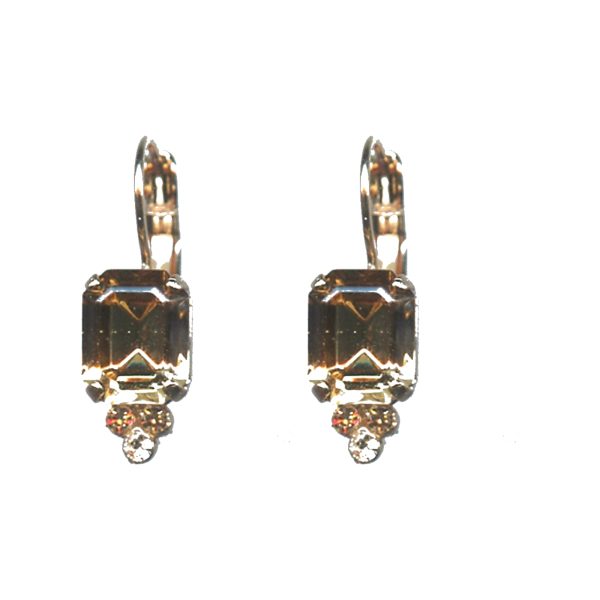Earrings By Mariana Woman Radiant Lt.Peach Swarovski Crystals