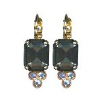 Earrings By Mariana Woman Captivating Jet Black and AB Swarovski Crystals - Image 2