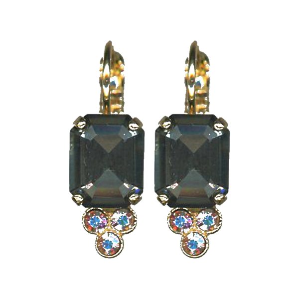 Earrings By Mariana Woman Captivating Jet Black and AB Swarovski Crystals
