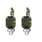 Earrings By Mariana Woman Dazzling Opal and Crystals: Red Swarovski Crystals