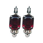 Earrings By Mariana Woman Fashionable Ruby and Crystal Swarovski Crystals