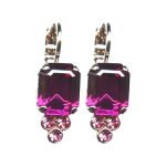 Earrings By Mariana Woman Dazzling Fuchsia and Rose Swarovski Crystals
